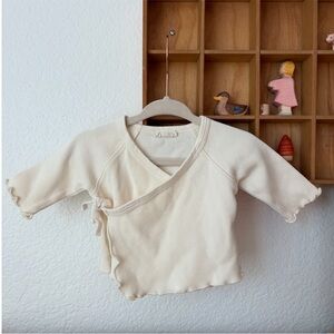 UAUA Baby Pima Cotton Ribber Kimono Top Shirt Long Sleeve